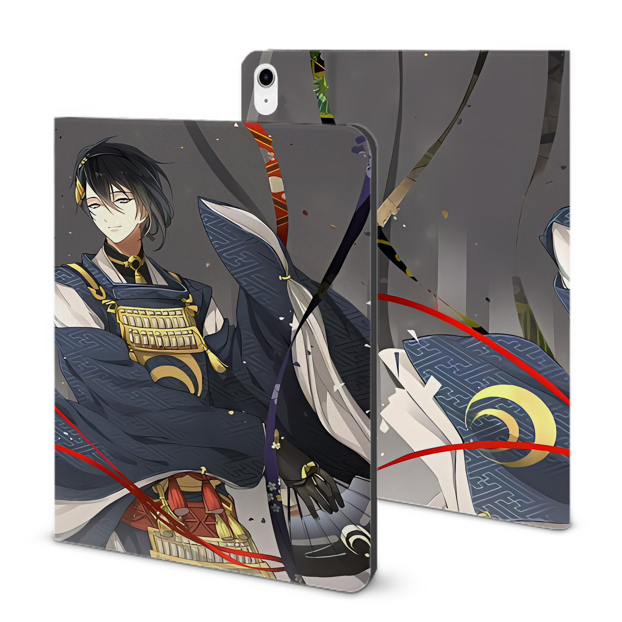 （画像用） 刀剣乱舞 Touken Ranbu IPad ケース ブック型 PUレザー TPU 耐衝撃 軽量 薄型 ペン収納なし 全面保護 IPad 各モデル対応